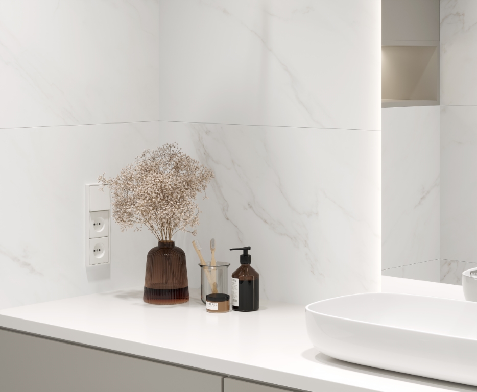 На пол Calacatta Michael Белый лаппатированный шайн 60х120 - фото 11