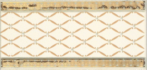 S001229 Бордюр Noblesse Cenefa Delis Marfil Gold 20x10
