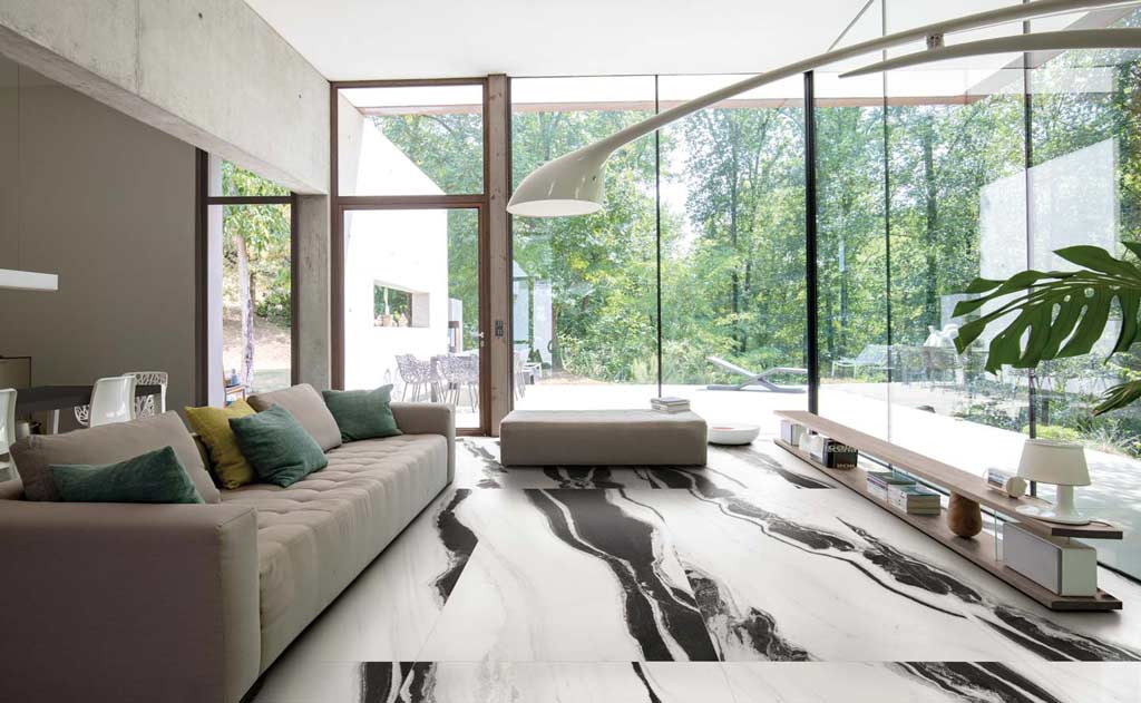 751180  На пол B and W Marble Black Naturale Ret 6mm 60x120 - фото 2