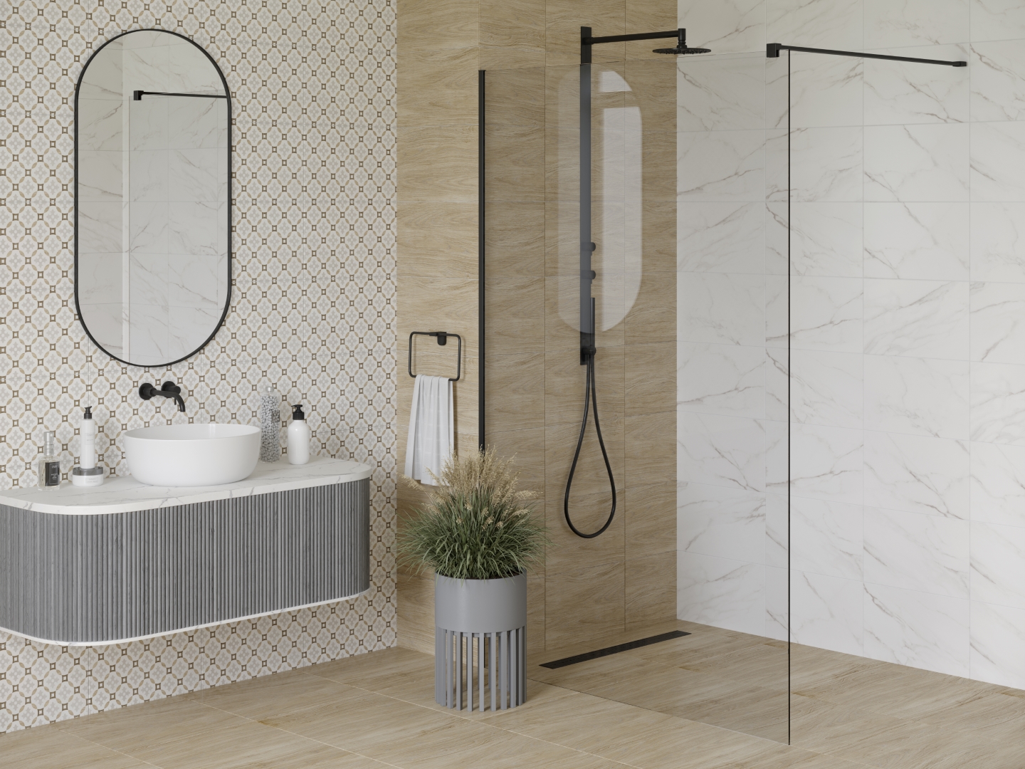 010400001035 Напольный Микс Бежевый 01 40х40 - фото 5