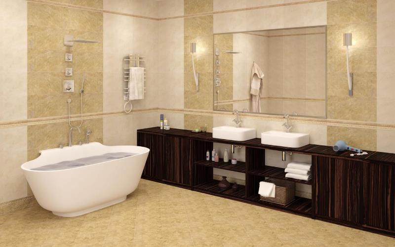 Плитка венеция в интерьере ванной