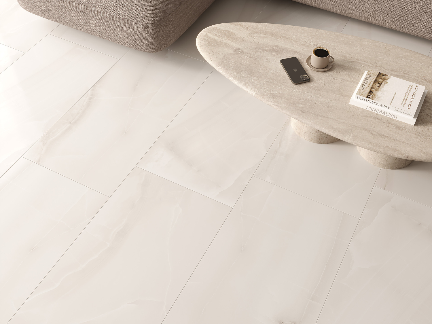 A17128 На пол Lumina Onyx Полированный светло-серый ректификат 60x120 - фото 8