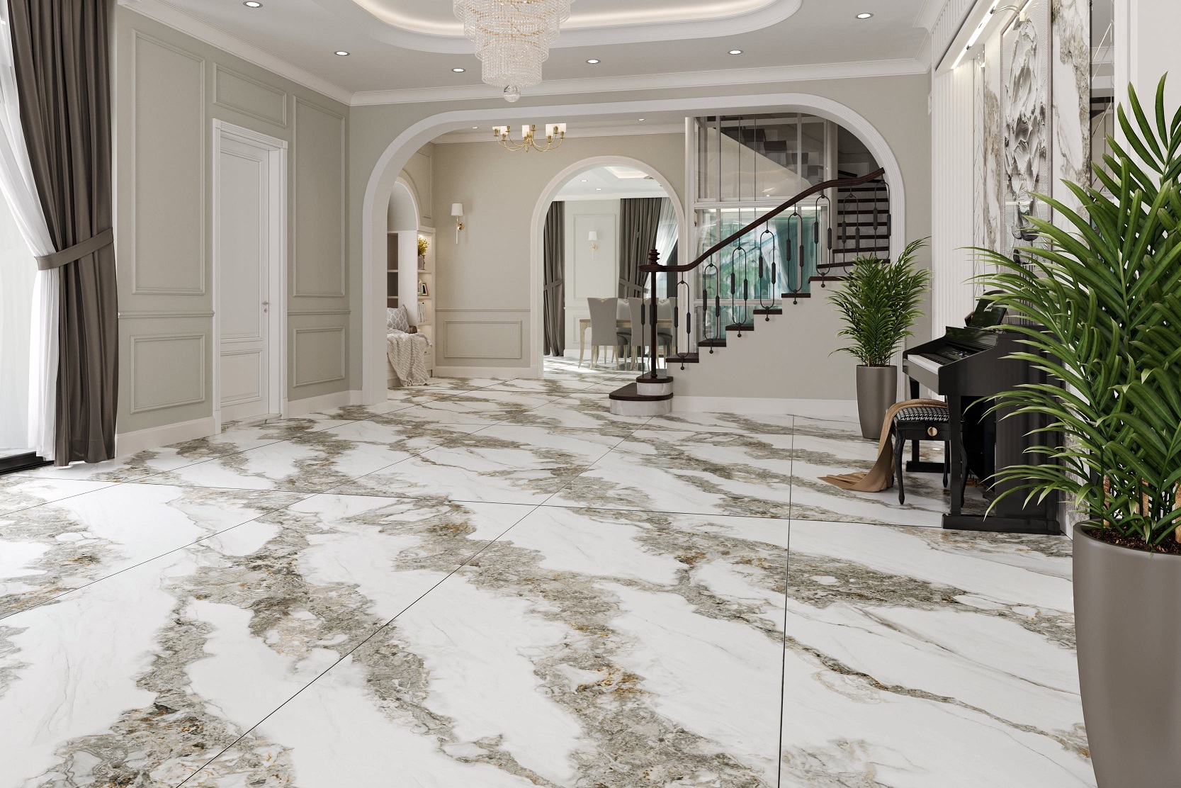 NTT3603C На пол Atlas Home Calacatta Empire 120x280 - фото 57