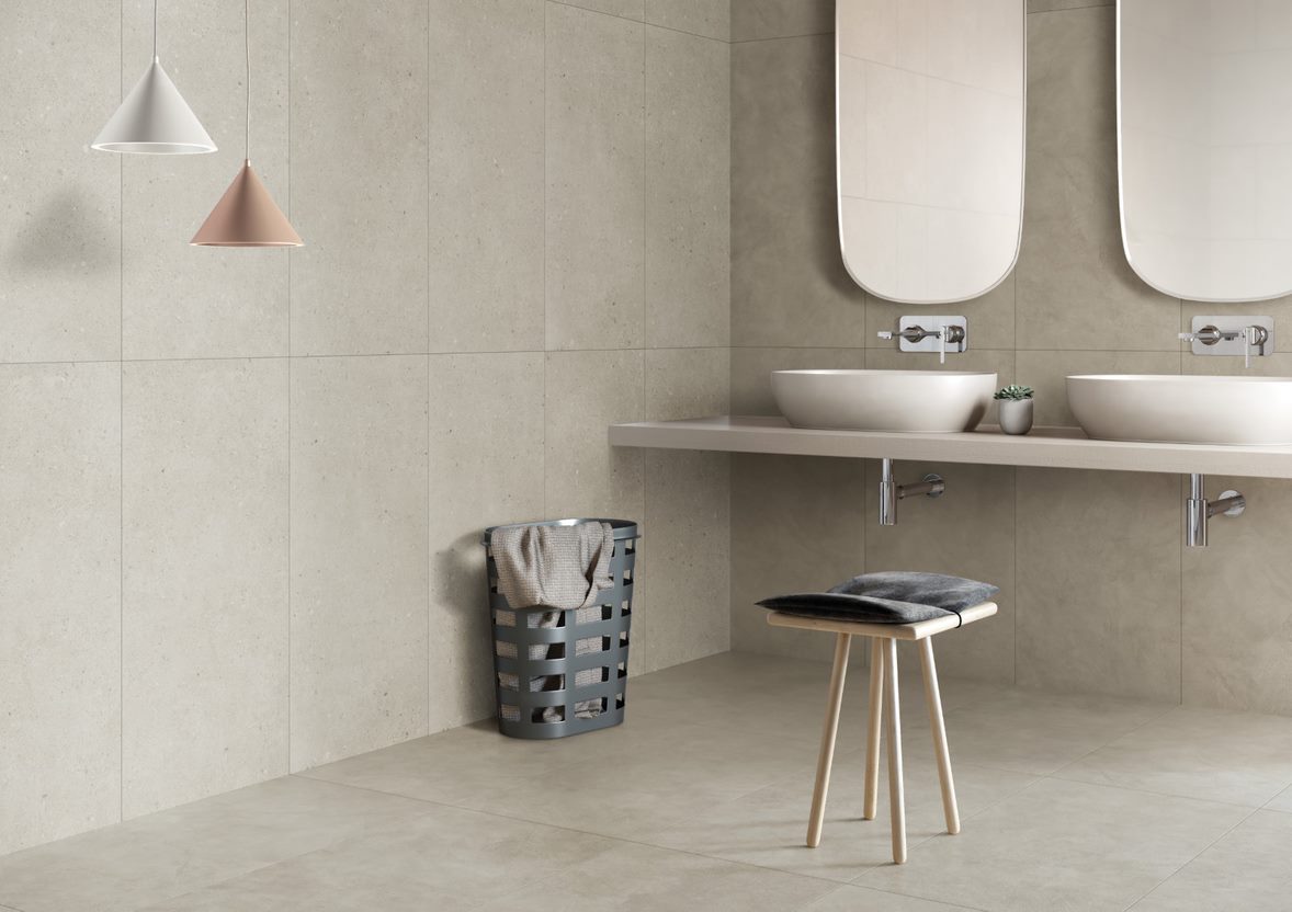 K947896R0001VTET На пол FlakeCement Кремовый Матовый 60x60 - фото 12