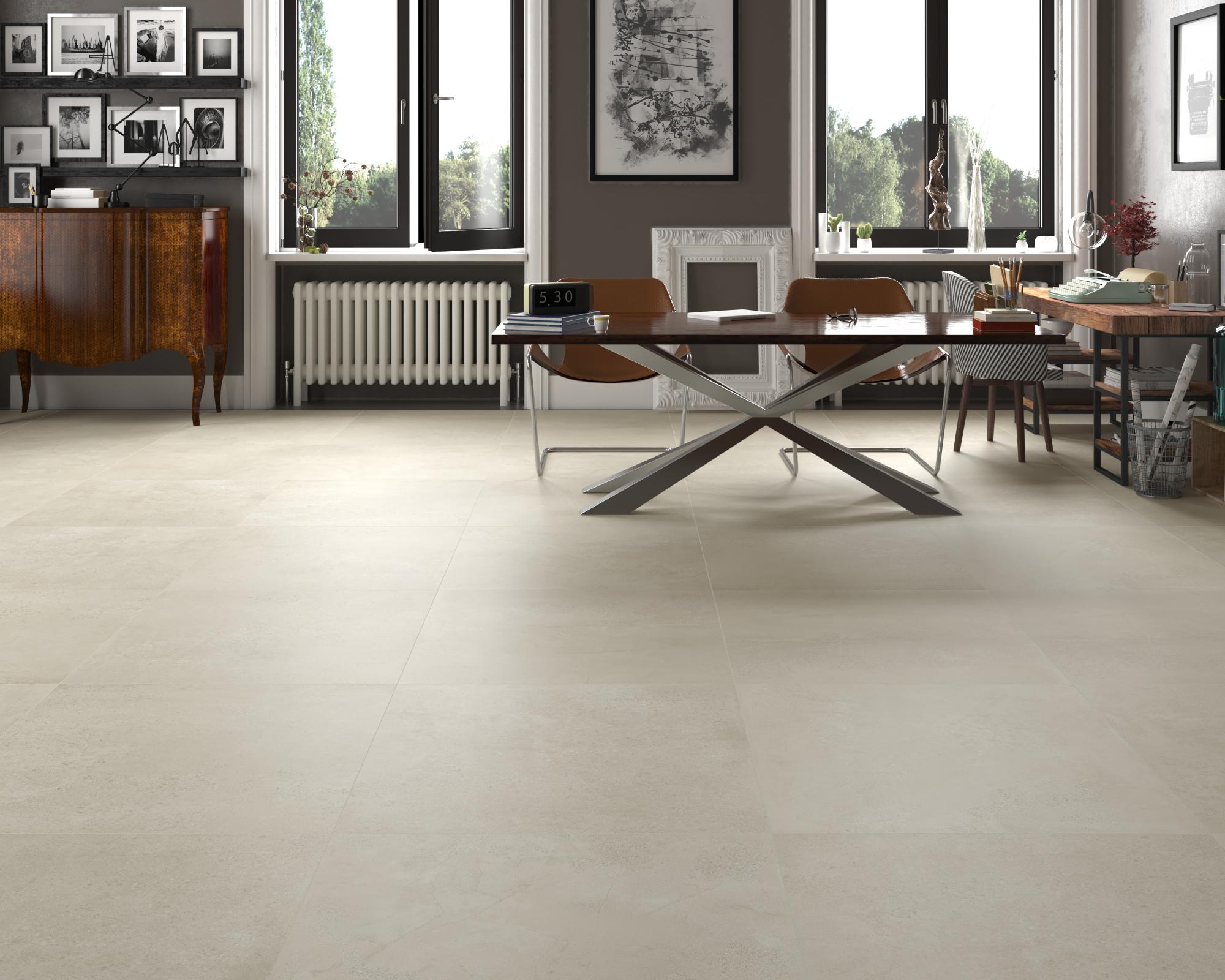 188907 На пол Zement Ivory 90x90 - фото 29