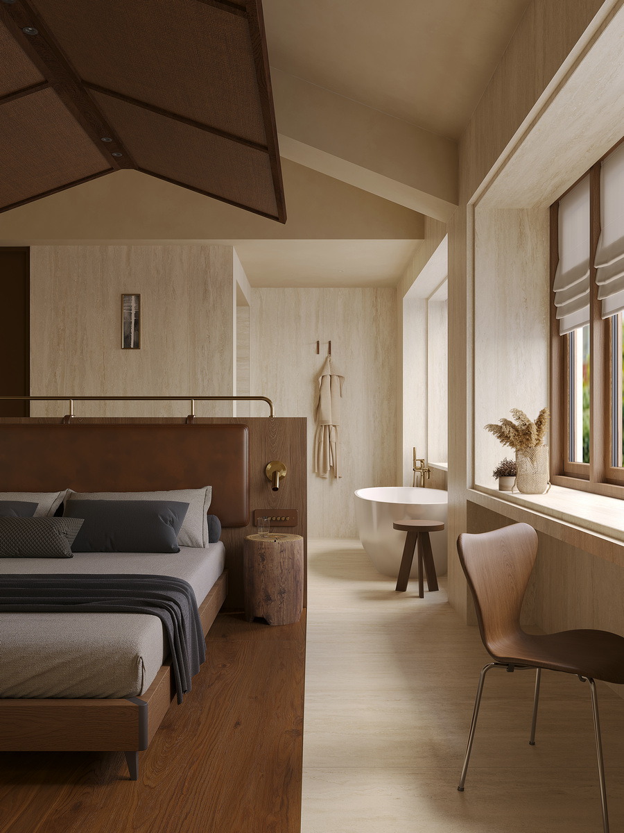 На пол Cave Stone Beige White Спеченный камень 1200x2700x6 - фото 10