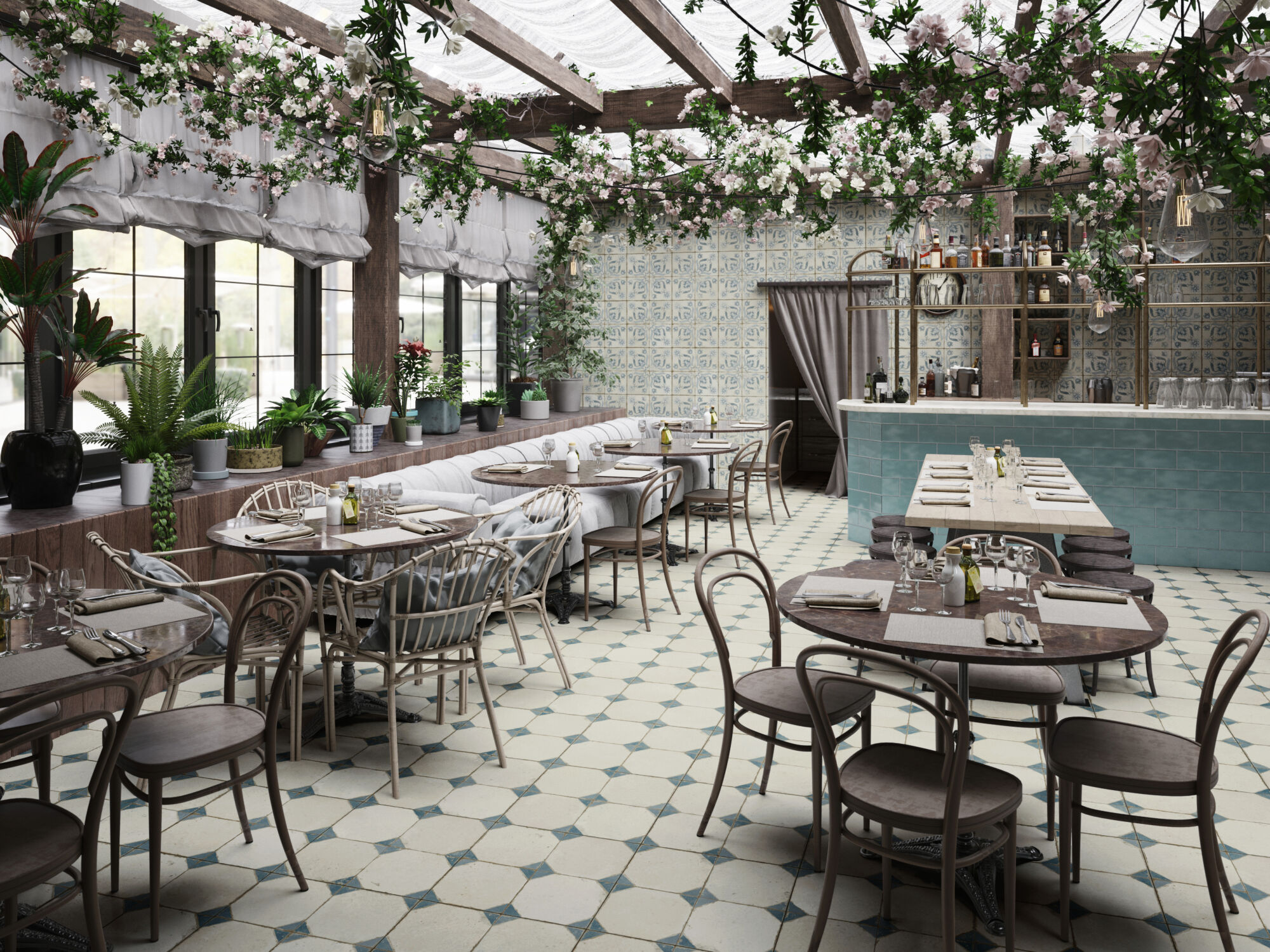 38167 На пол Fs Yard Blue 45x45x0.95 - фото 10