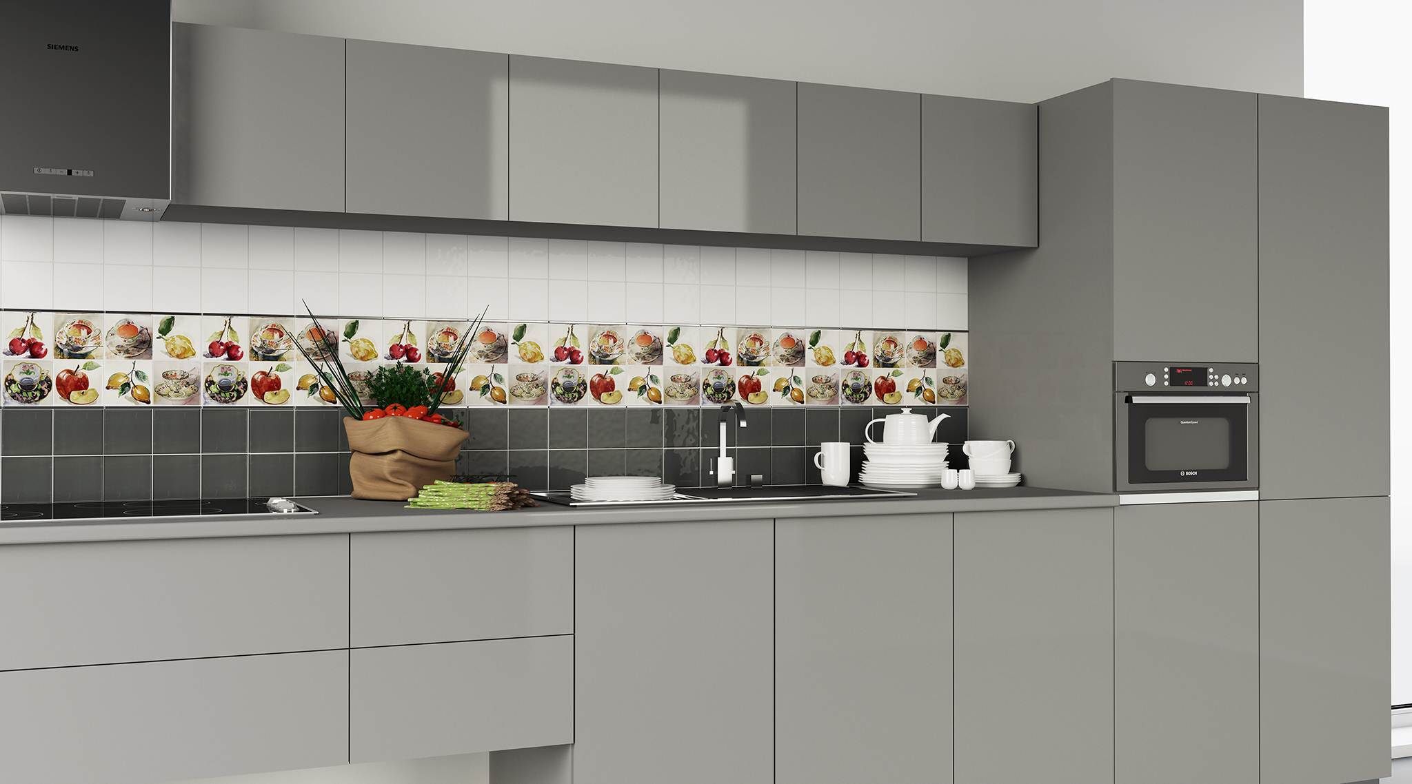 На стену Acuarela Frutas Burdeos Milano Brillo - фото 4