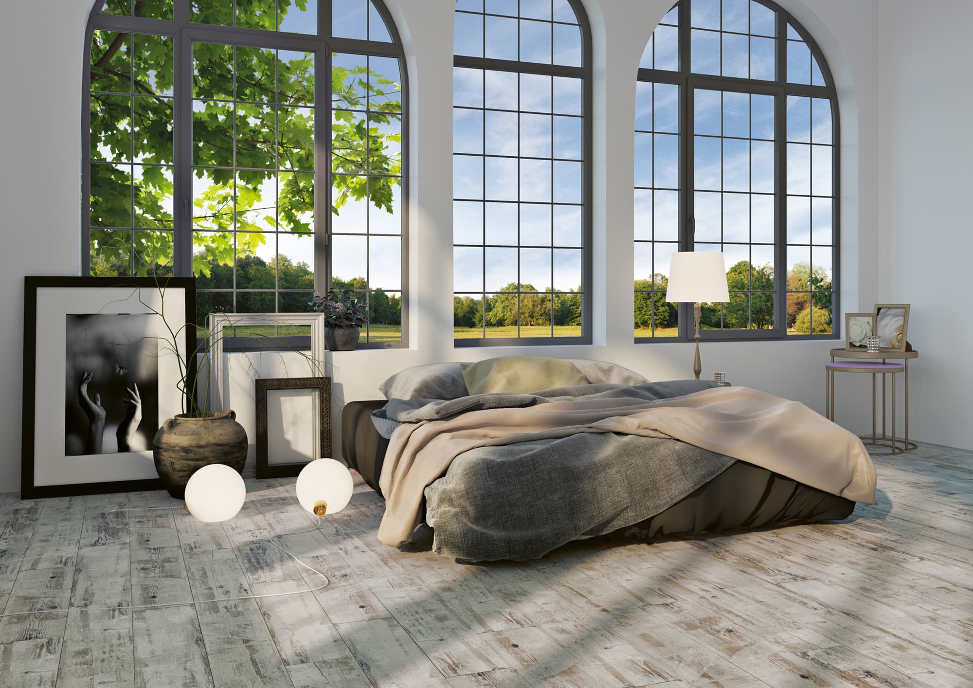 На пол Shabby Grey 22.5x90 - фото 2