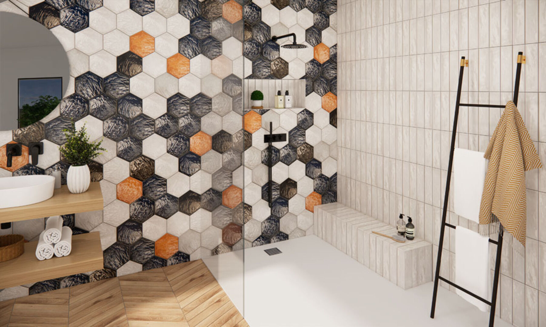 На стену Rain Bordeaux 22.3x22.3 - фото 6