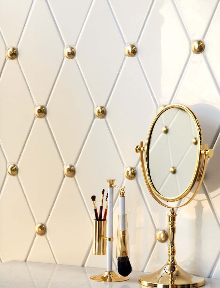 ADNE8016 Декоративная вставка Rombos Taco Esfera Blanco Z 2х2 - фото 2