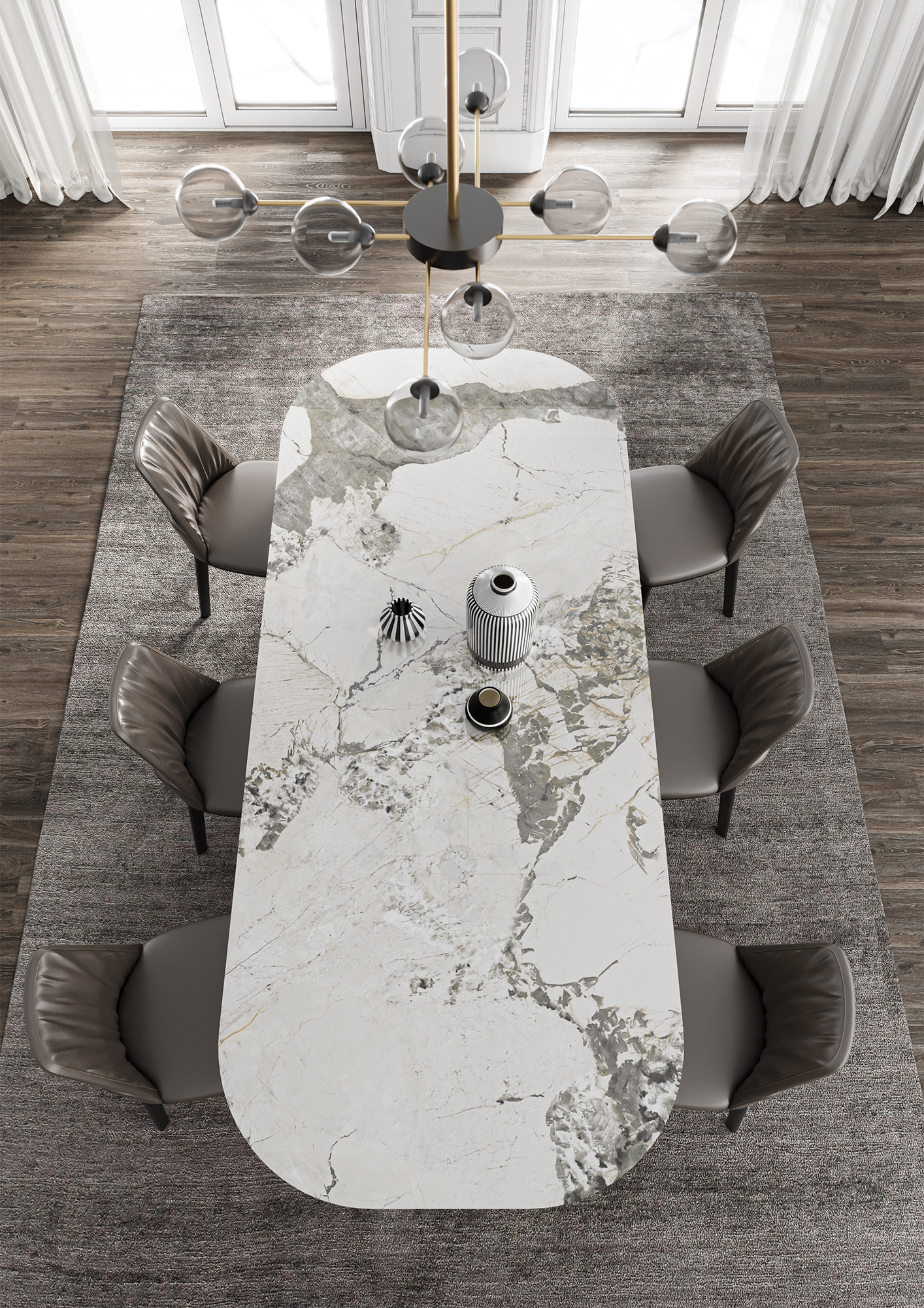 На пол Polished Nero Marquina 2700х1200х6 - фото 29