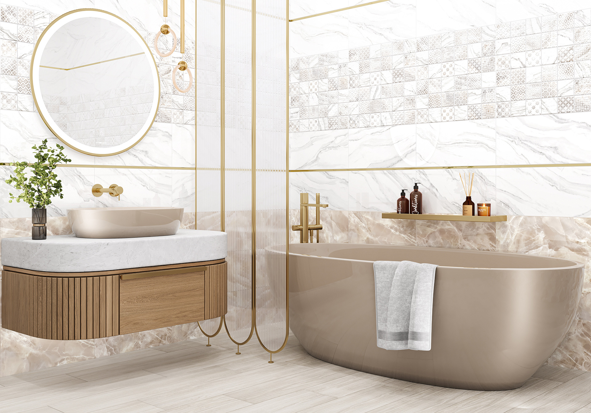 TWU2550FRC14 На стену Fresco 14 рельефная 249x500x8 - фото 9