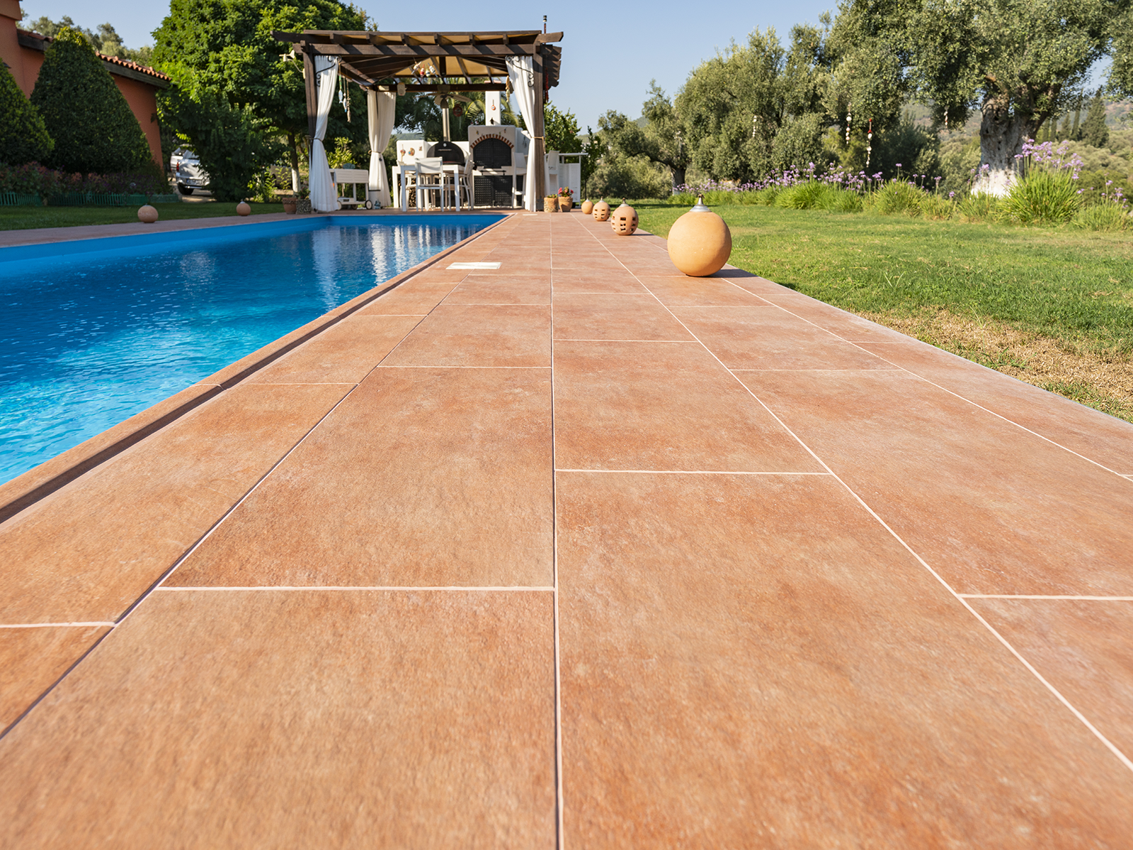Бордюр Terrace Antislips Natural Series Угол фарфорового поручня внутренний 90 Natural Mocha 25x50 - фото 60