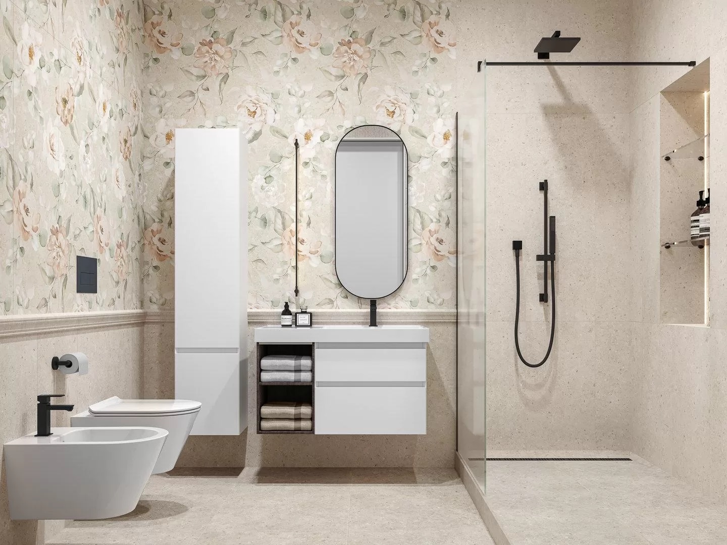 T036/SG6538 На пол Риккарди Мозаичный Бежевый Матовый 46.8x9.8 - фото 9