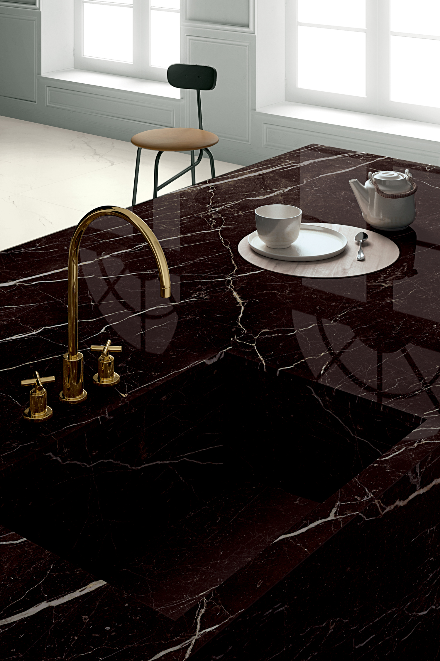 На пол Vanity Dark Brown Touch 6.5 mm 120x278 - фото 11