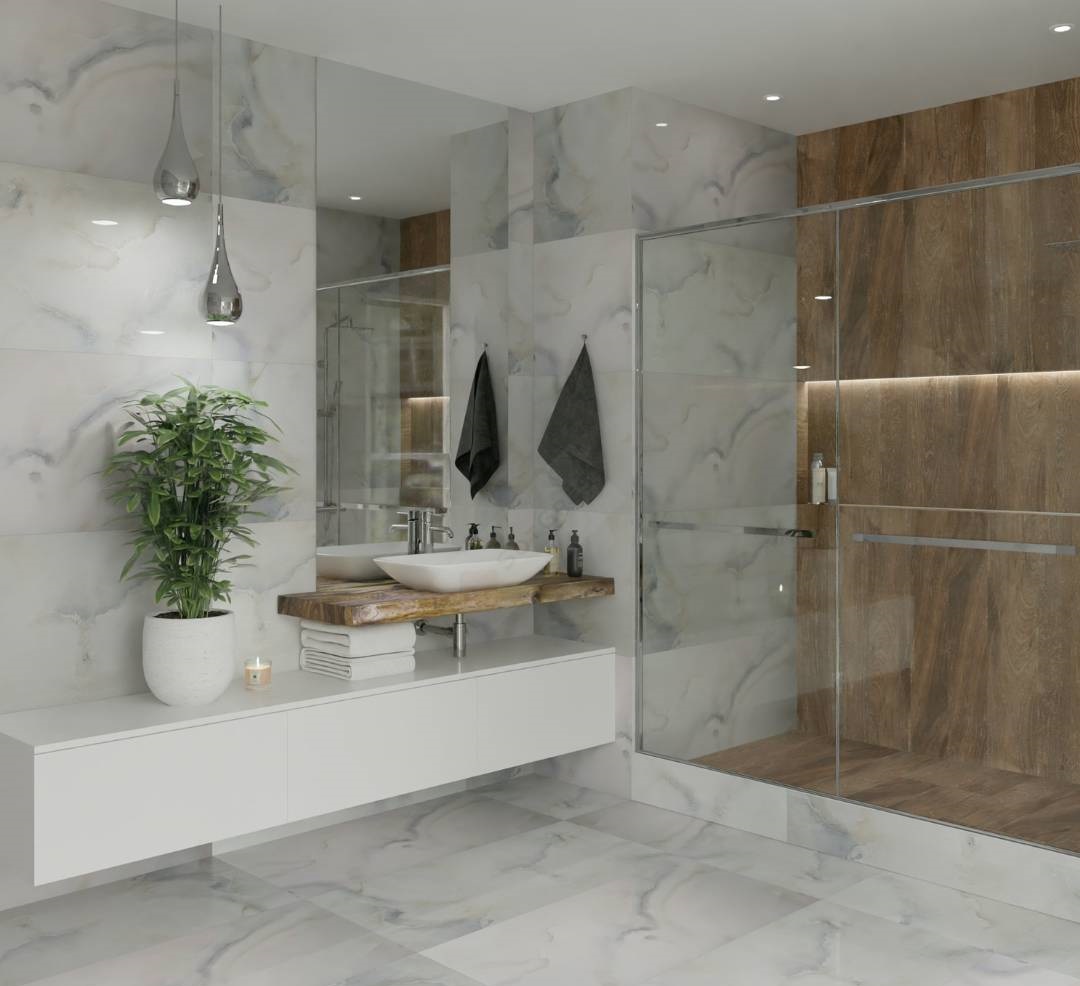 На пол Cloudy Crema Matt Slim 40x120 - фото 11