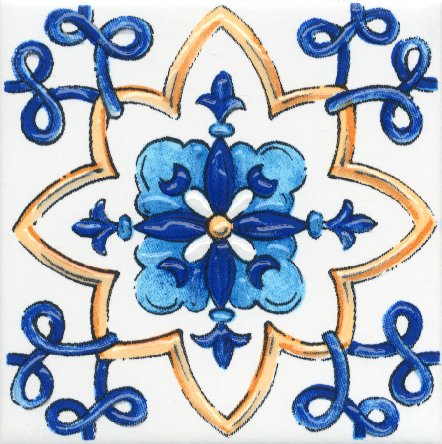 STG/A486/1146H Декоративная вставка Капри Капри майолика 486 9.8х9.8