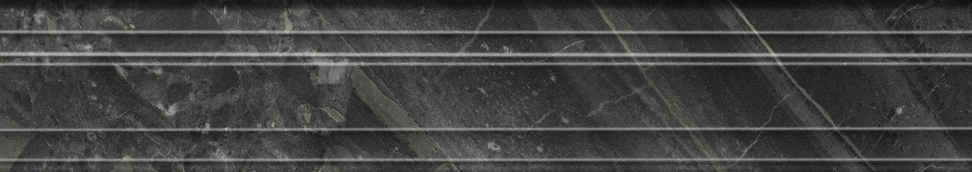 BLF020R Бордюр Риальто Багет Риальто чёрный глянцевый обрезной 40x7.3x2.7 - фото 3