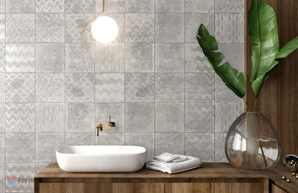 На стену Cuadrado Glam Blue микс (8 видов) 23.5x23.5 - фото 11