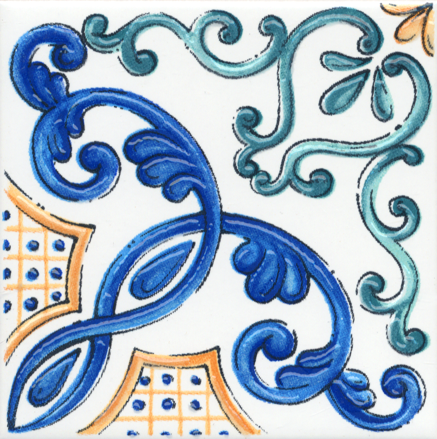 STG/A487/1146H Декоративная вставка Капри Майолика 487 9.8х9.8