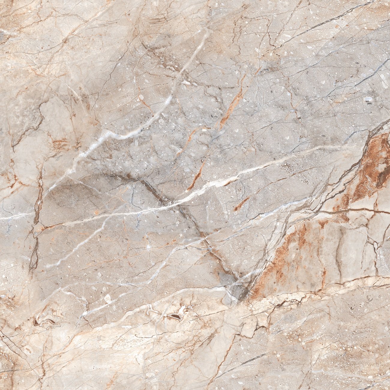 На пол Ascrain Breccia Glossy 60x60 - фото 2