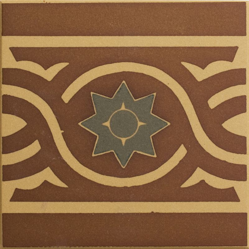 Декор Метлахская плитка 100E019F301 ENC 19F Cognac (Red Black) 10x10