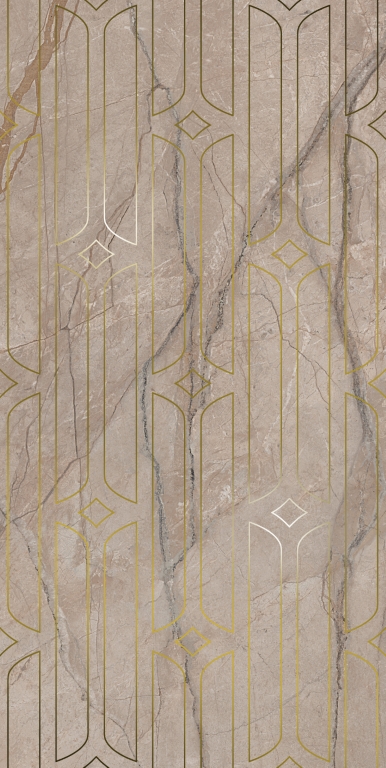 KMD3STA071BR Декор Ифран Бежевый светлый глянцевый обрезной 60x119.5x0.9 - фото 4