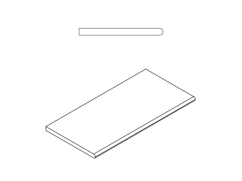 620090000699 Бордюр Skyfall X2 Гриджио Альпино закругленный 30х60