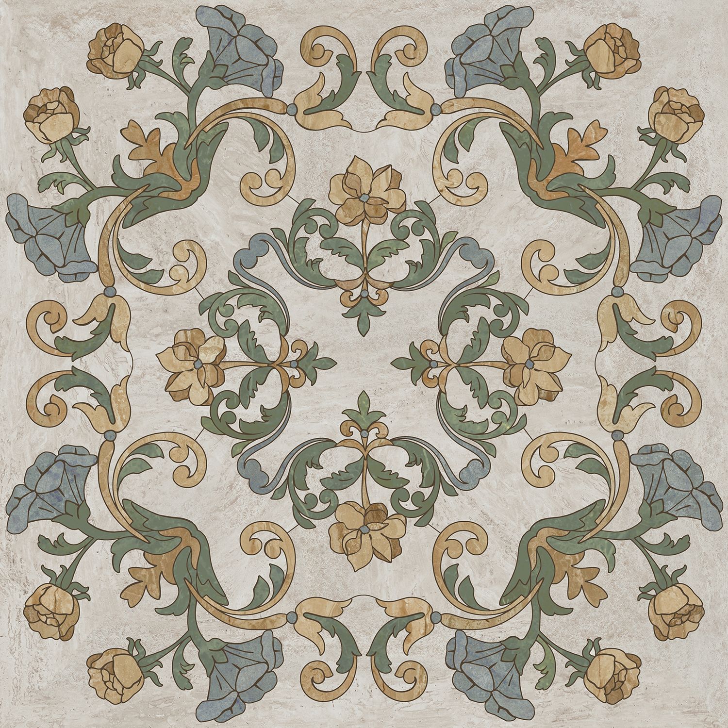 HGD/A518/SG606220RL Декор Эвора Центр глянцевый 9мм 60x60