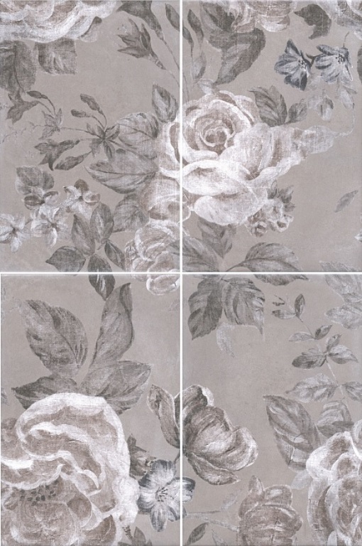 8272/4x/3F Панно Александрия Серый