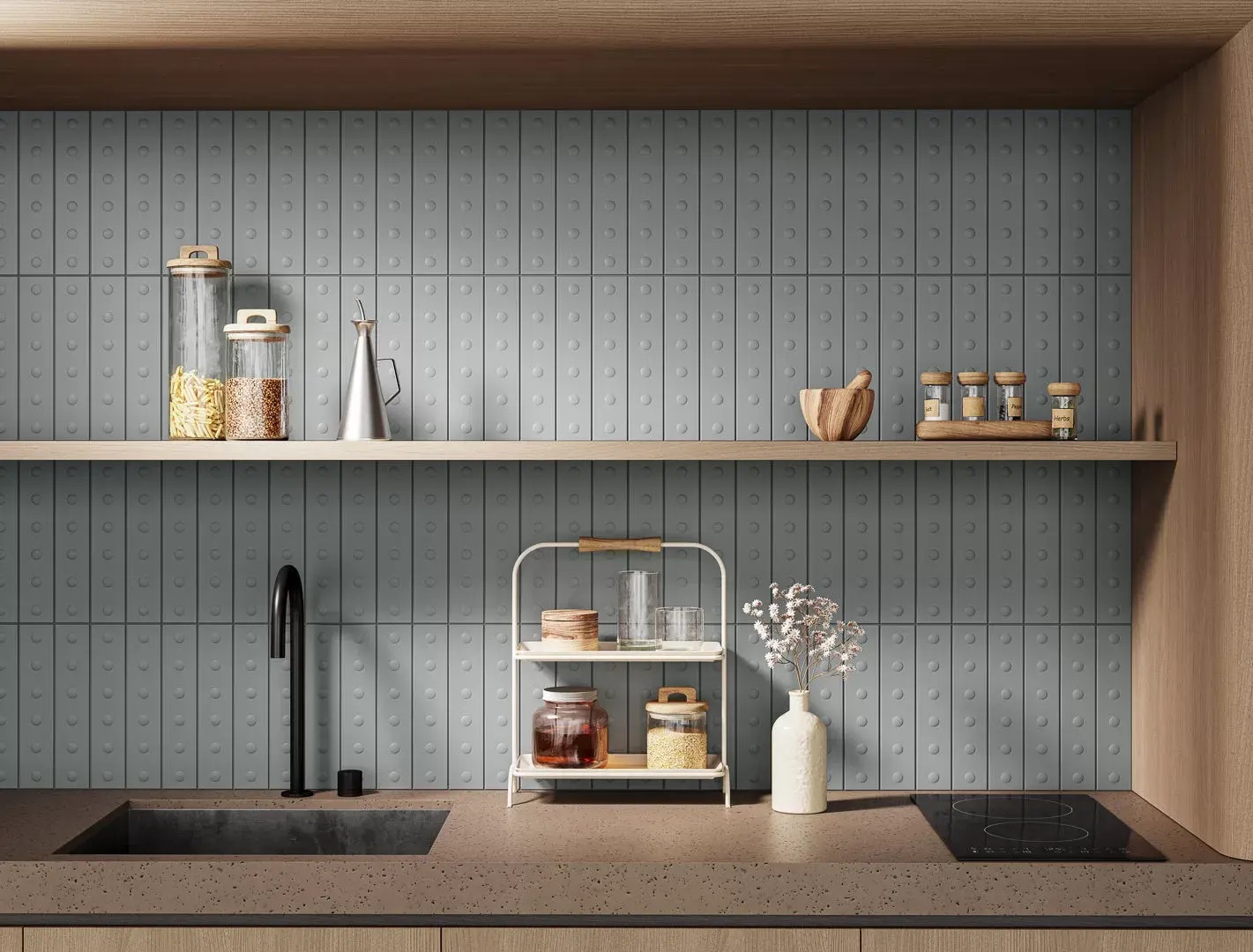 KM26393 На стену Медина 1 оранжевый матовый структура 6x28.5x1 - фото 7