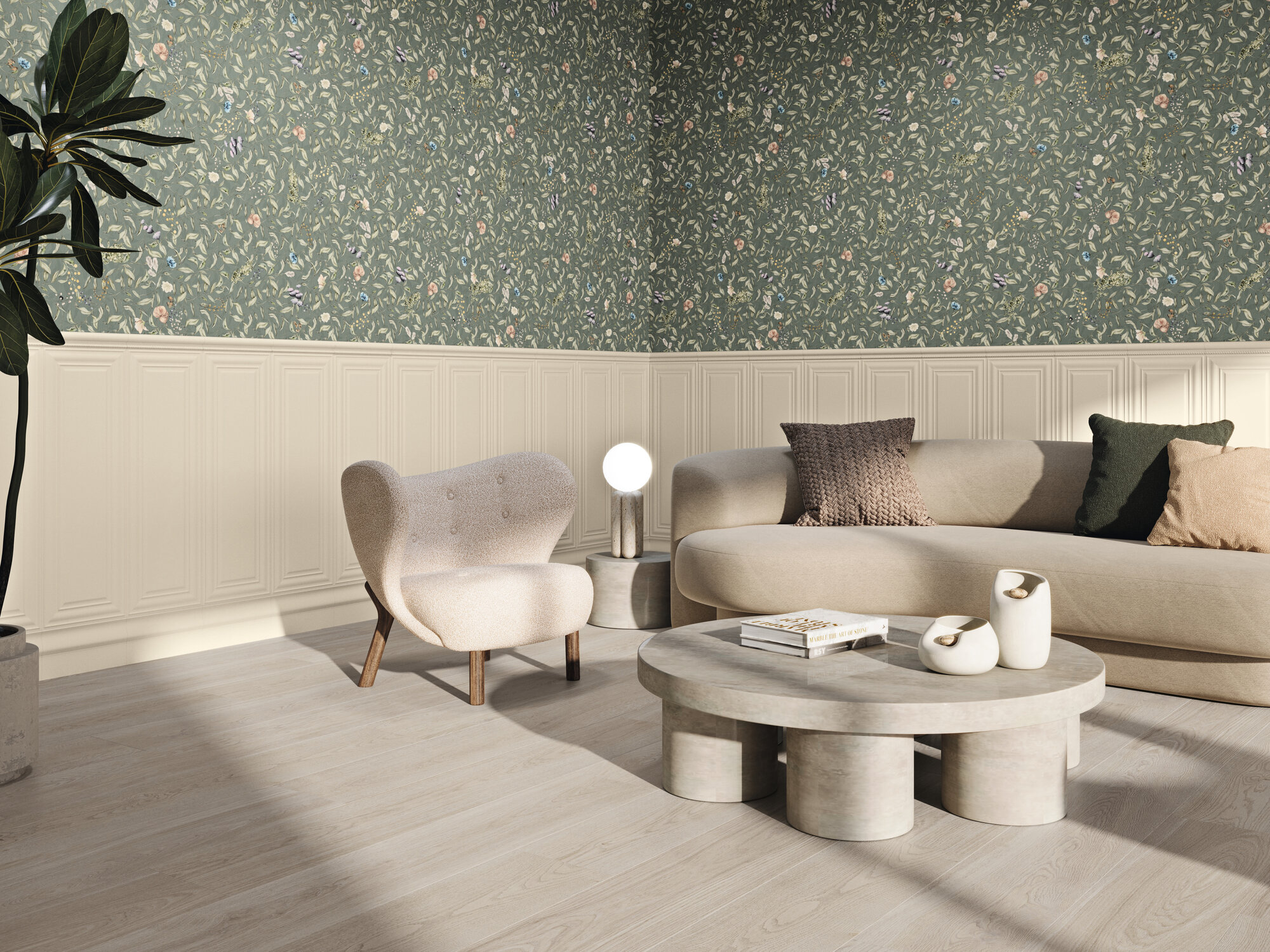 A043846 На стену Fables Lilium Beige Rect 30x90 - фото 9