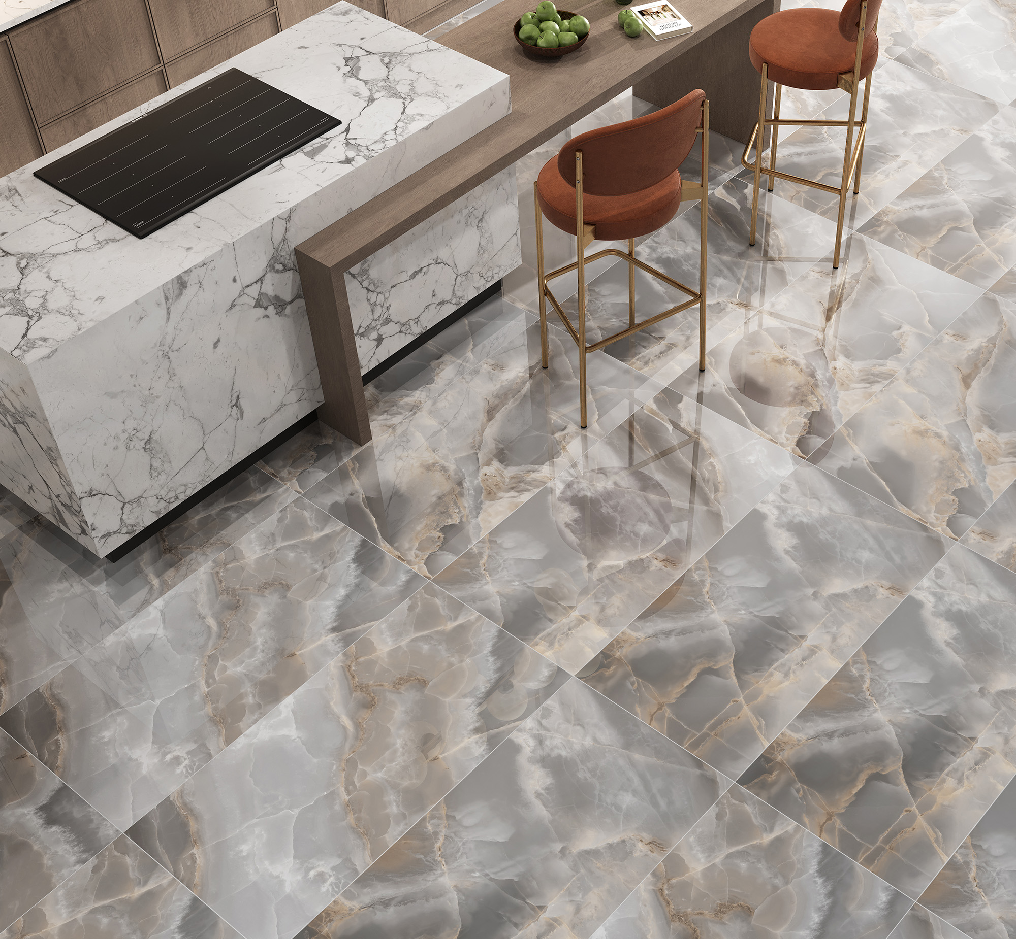 FP1038-A На пол Onyx Royal Full Polished 60x120 - фото 7