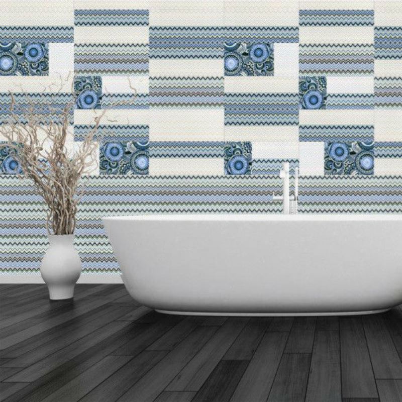 758670 Декоративная вставка Твид Серый 10х10 - фото 4