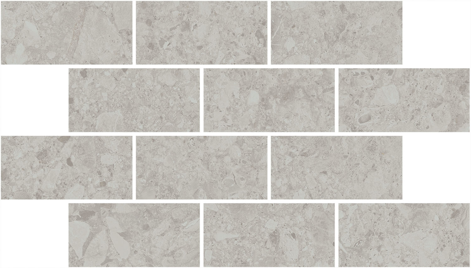 DD605820/MM Декор Чеппо ди Гре Мозаичный серый светлый матовый обрезной 34.6x20x0.9 - фото 3