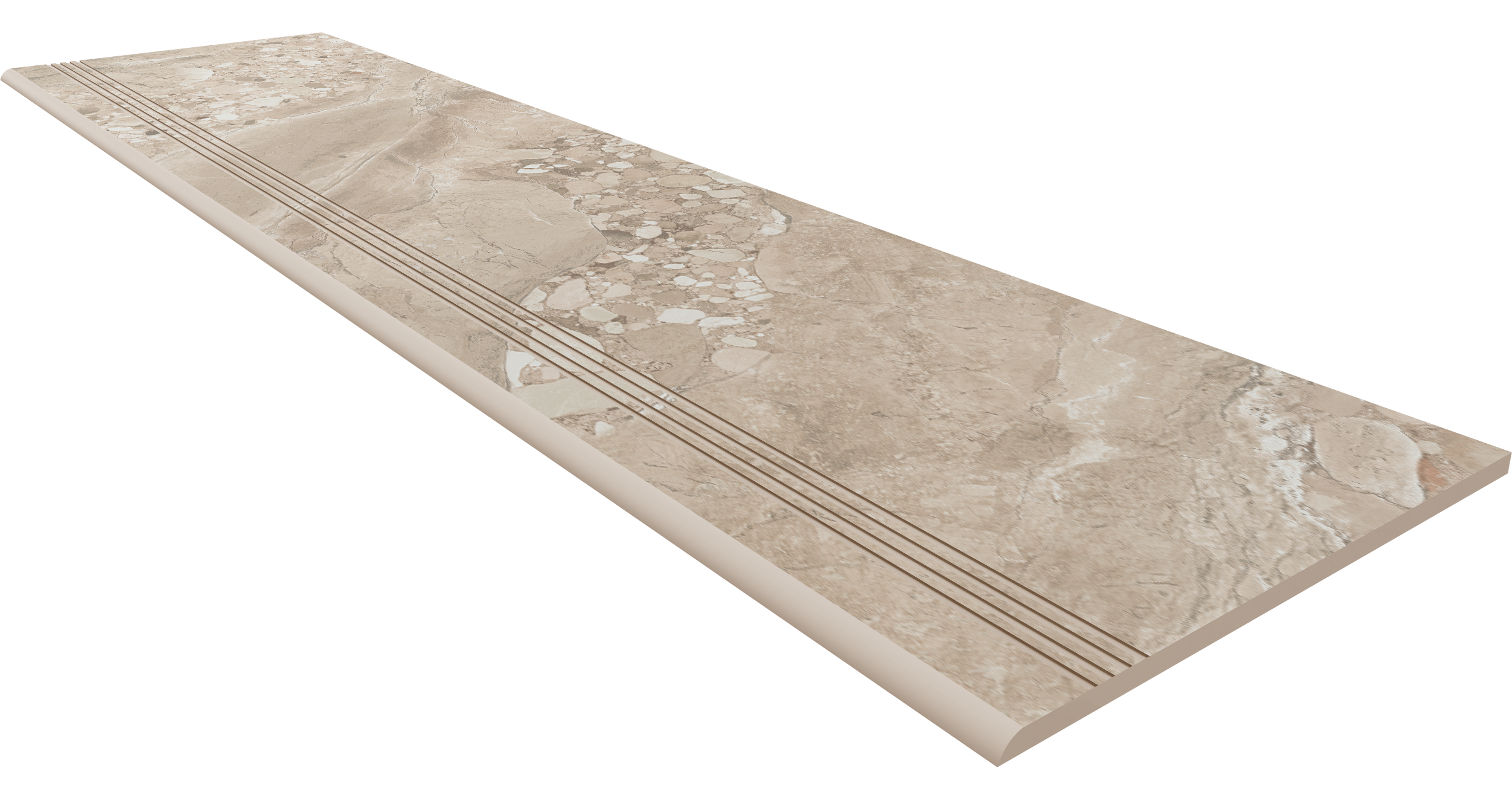 Ступень Oceanmist OM02 Beige неполированная с насечками 30x120