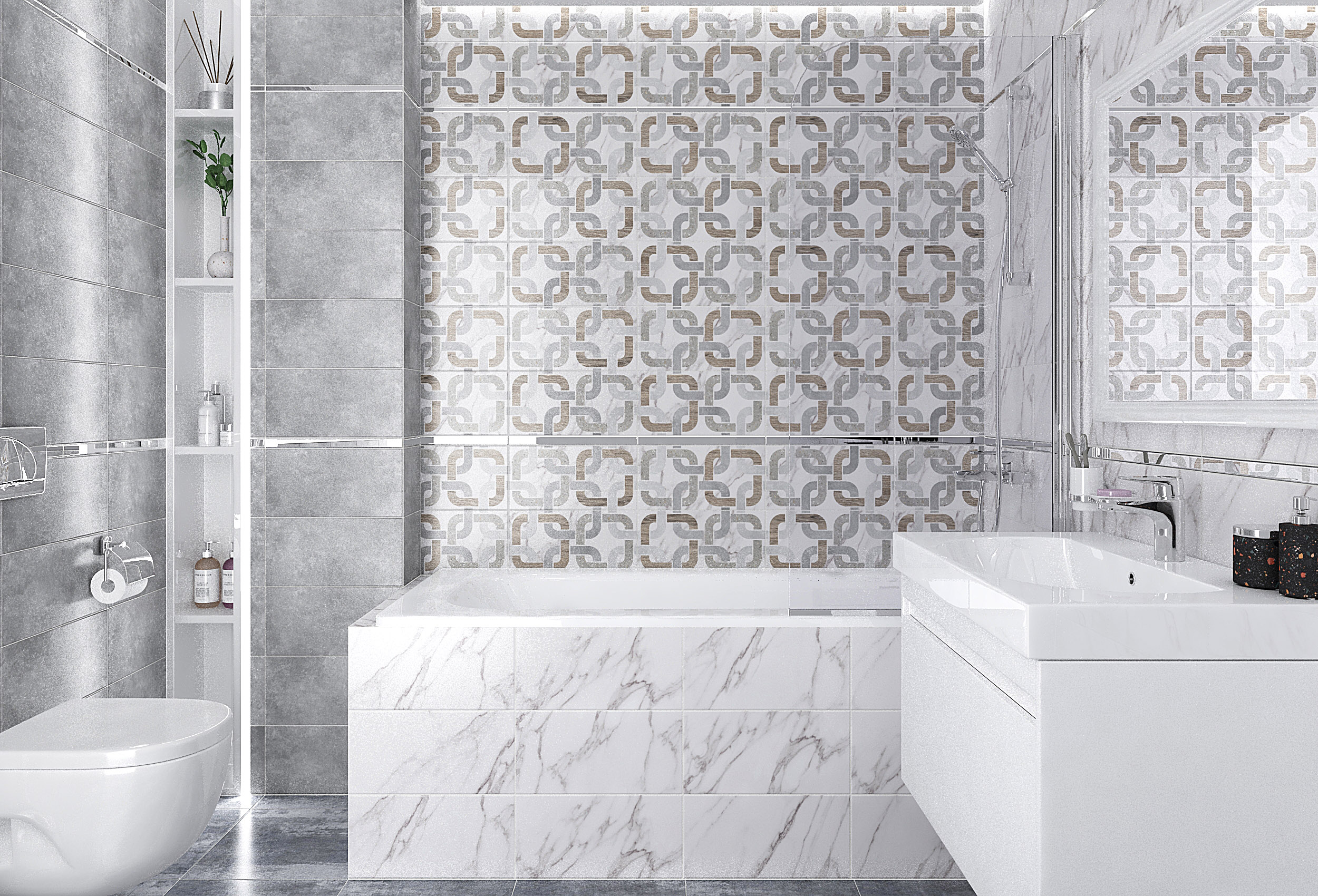 08-00-01-2678 На стену Blanco Белый мозаика - фото 3