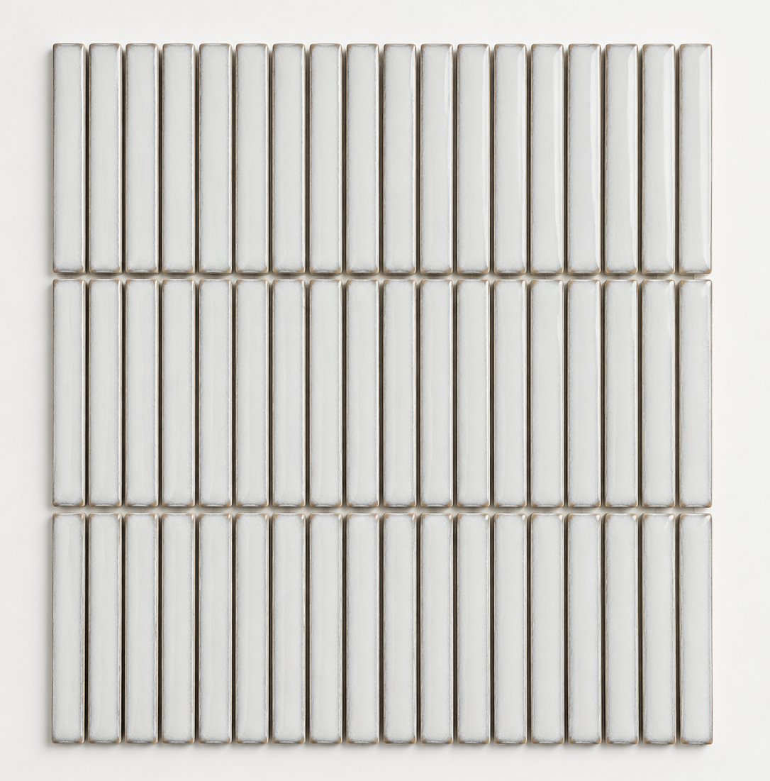 На стену Керамическая мозаика Finger white 8х12х92 284х298