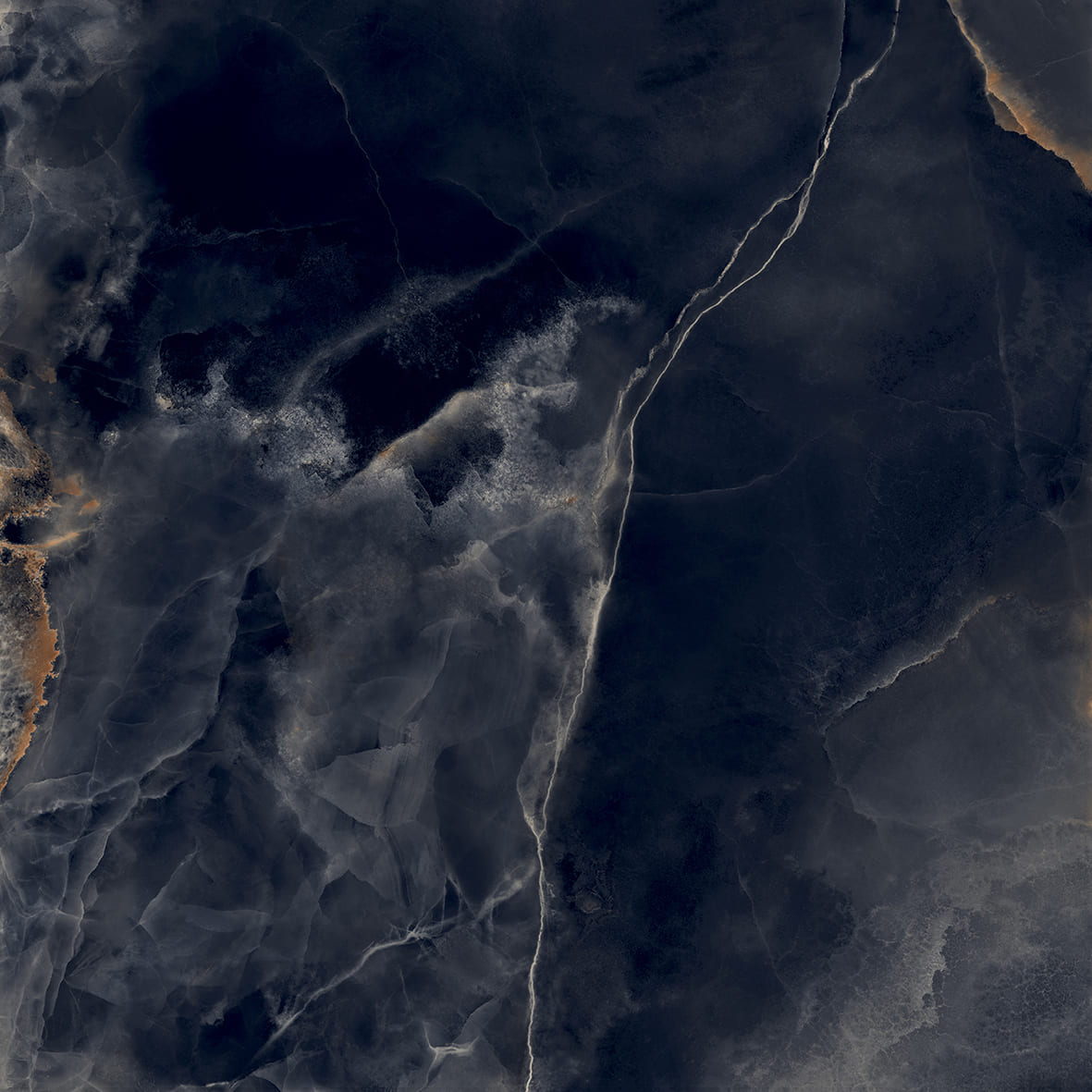 На пол Interstellar Black Чёрный полированный 80х80 - фото 3