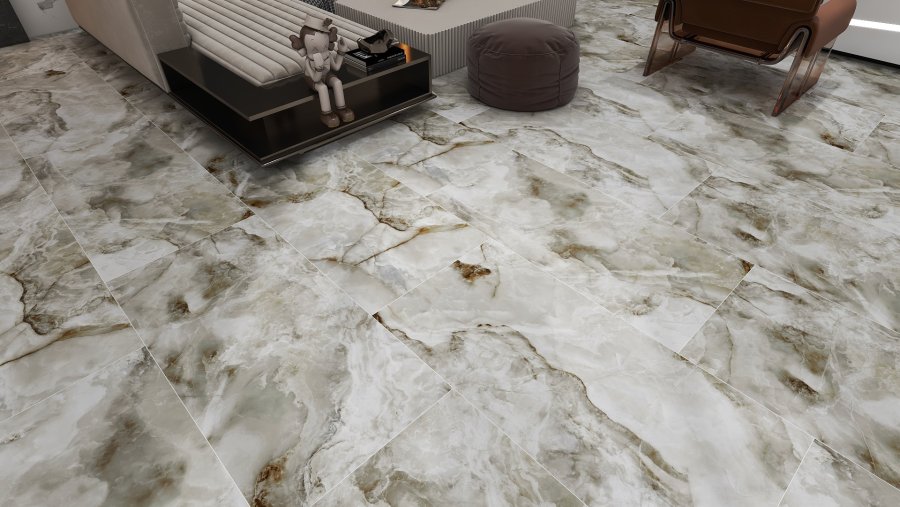 GOLDEN CARRARA 60*120 (2 шт-1,44 м2) На пол Porcelain Tile 60x120 Golden Carrara - фото 13