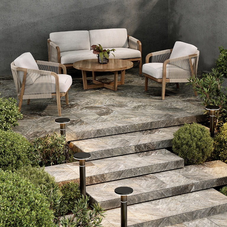 На пол Базальт 3 бежевый 394x394x7 - фото 11