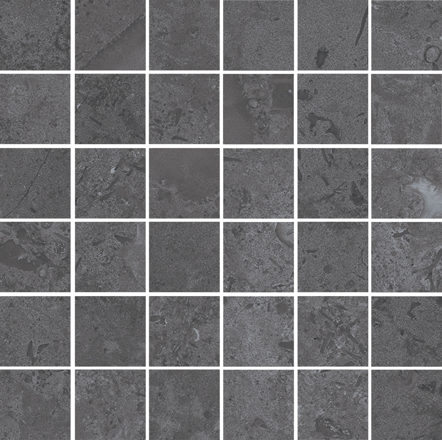 DD205120/MM Декор Про Лаймстоун Серый темный матовый мозаичный 9мм - фото 2