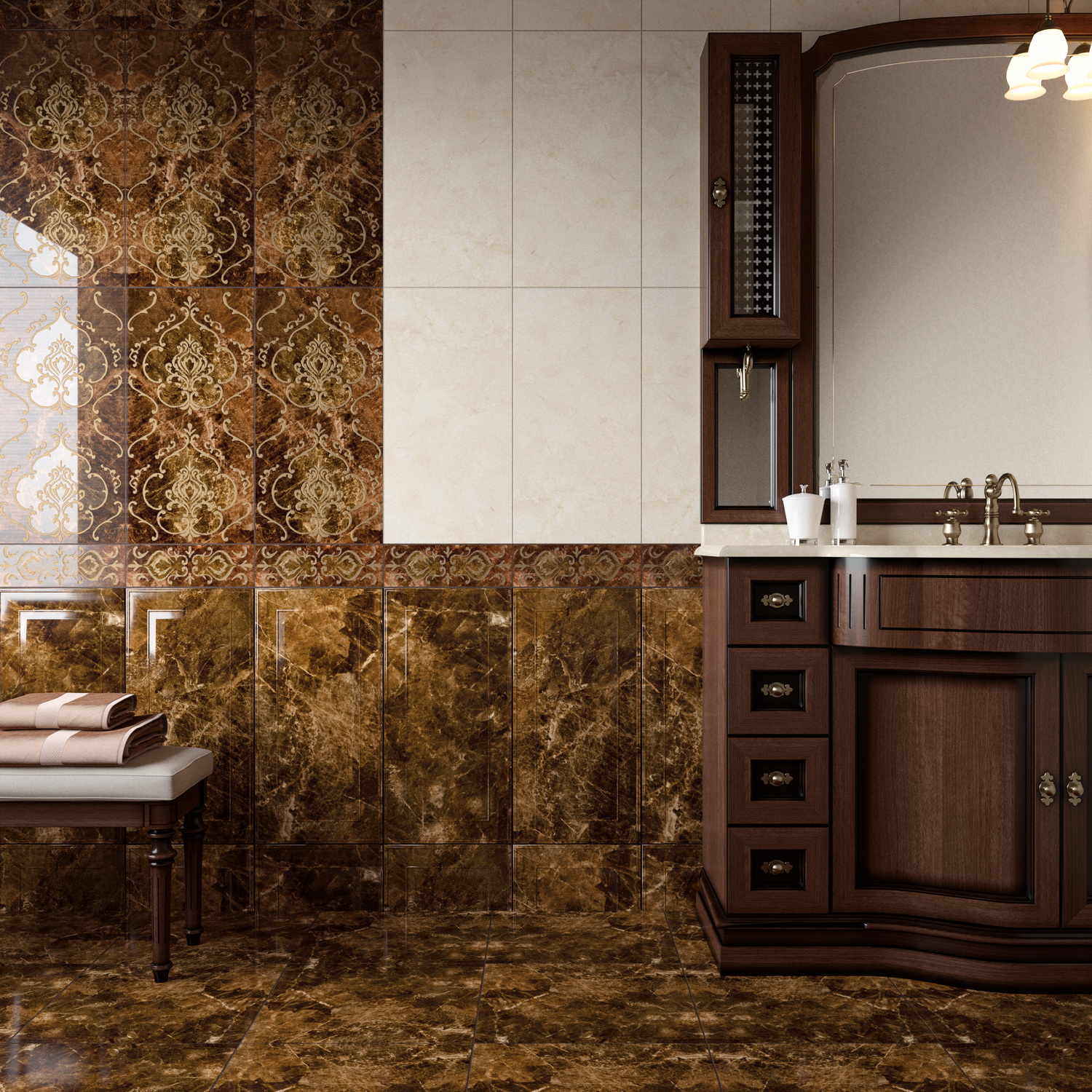 На стену Букингем Коричневая 3Т - фото 2