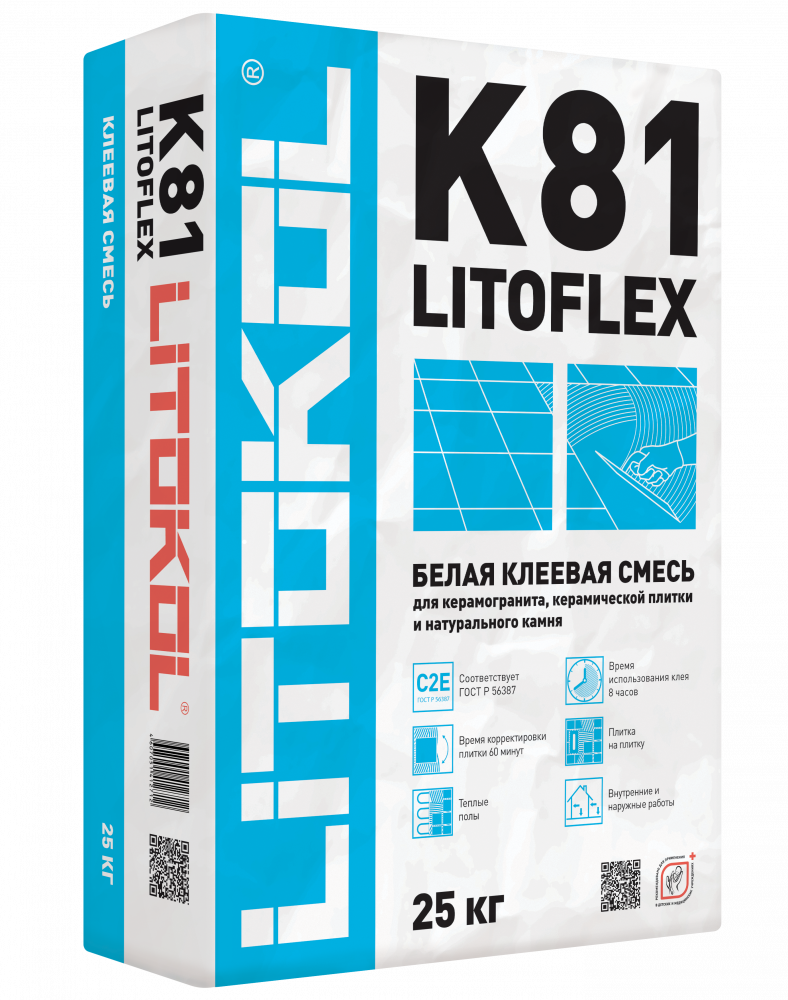  Клей на цементной основе K81 LITOFLEX 25 кг
