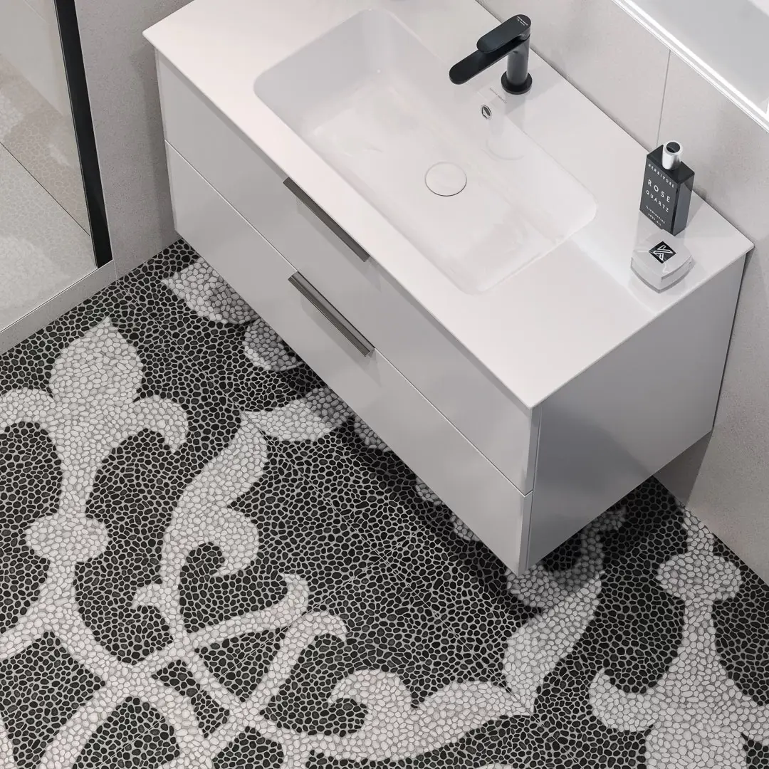 DD843300R На пол Багатти Белый чёрный обрезной - фото 9