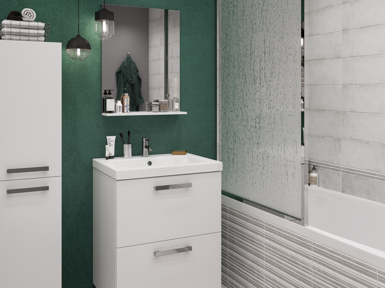 NVG401D На стену Navi Темно-серая 20x44 - фото 23