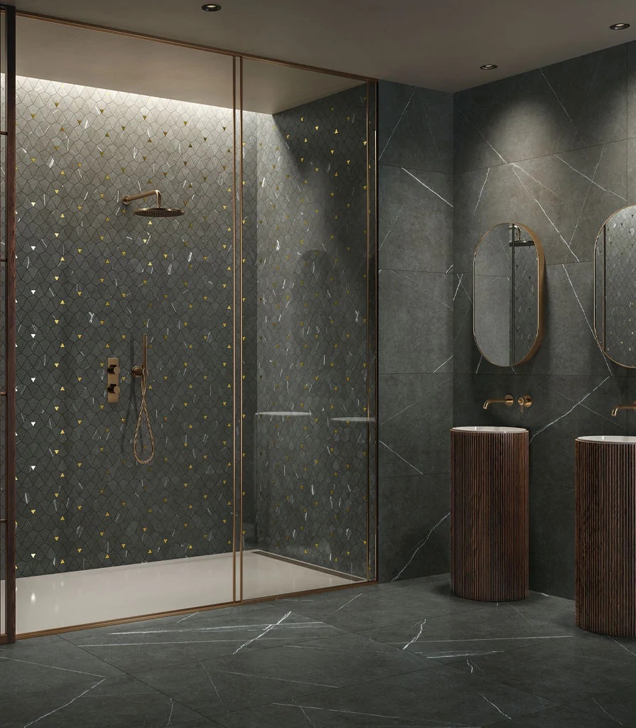 620110000156 Декор Metropolis Graphite Dark Mosaico Icon Натуральная - фото 89