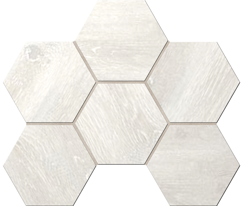 Mosaic/DA00_NS/25x28,5x10/Hexagon Декор Daintree DA00 Light Grey Hexagon Неполированная