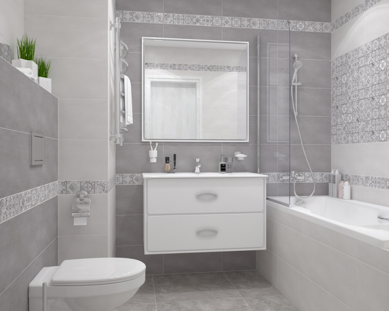 TWU09BIR007 На стену Birma Серая Мозаика Рельефная - фото 18